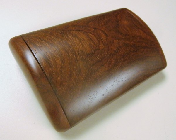 Cocobolo holder for
                    business cards