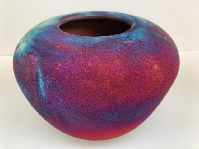 Raku vase 5 3/4 x
8"