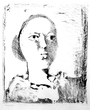 Tete de
                  femme de trois quarts