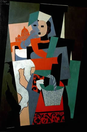 Italian Girl (cubist collage)