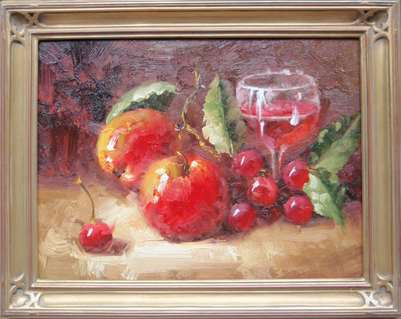 Apples
and Cherries still life