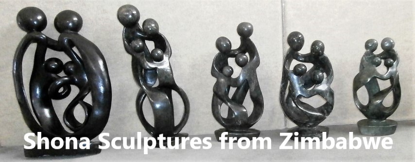 Hand-carved Shona stone
          sculpture from Zimbabwe